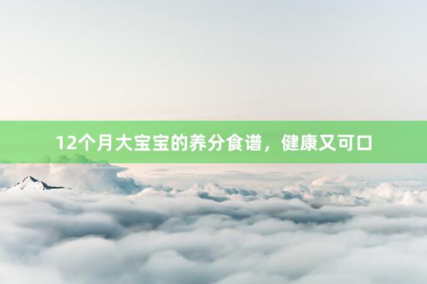 12个月大宝宝的养分食谱，健康又可口